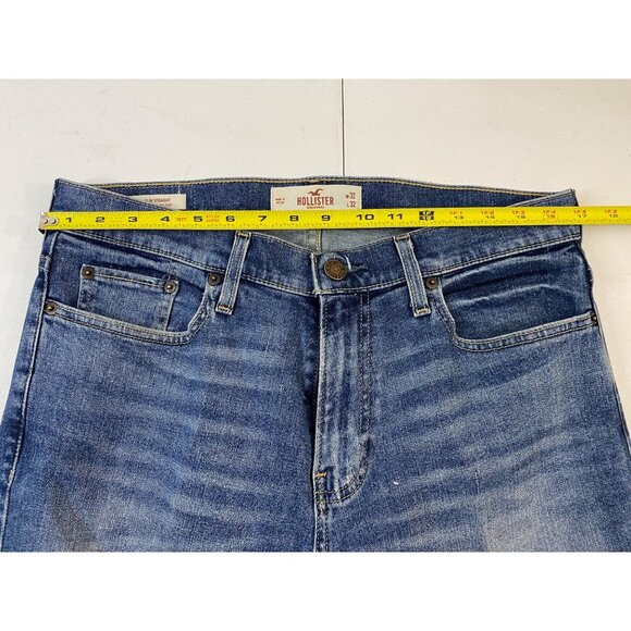 Hollister Men’s Slim Straight Jeans W32 L32 Epic Flex Blue - Picture 8 of 12